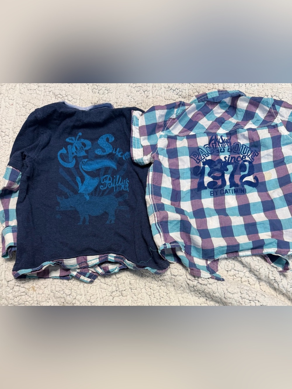 Lot of 2 Catimini Plaid Shirts